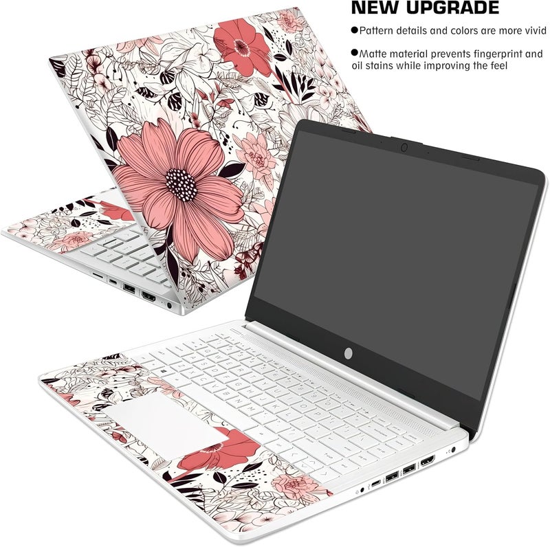 TracyArt Laptop Skin Decal HP 14" - Botanical, Laptop Cover Sticker, No Cutting Required, No Bubble, Waterproof, Scratch Resistant - Including Wide Screen and Wrist Pad - Image 3
